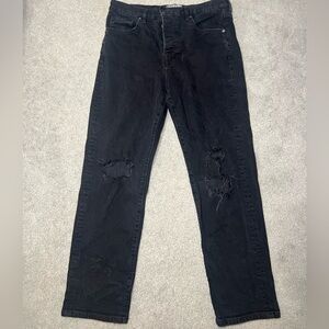 Straight Leg Black We The Free Distressed Jean Size 29
